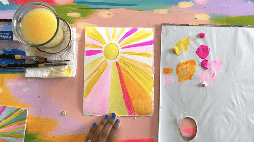 Acrylic Sun Painting Tutorial Ettavee